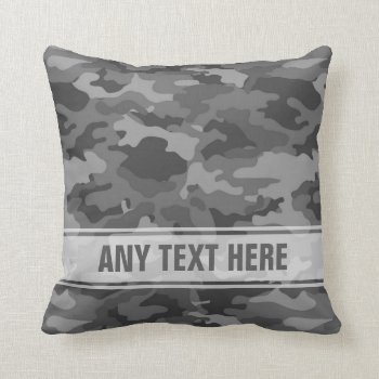 Army Dark Gray Camo Camouflage #3 Pillow by TheArtOfPamela at Zazzle