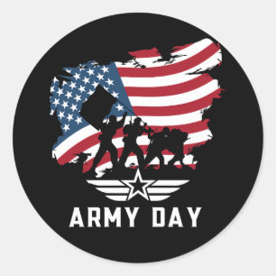 Army Day Classic Round Sticker