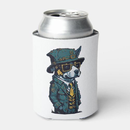 Army Dog Sticker 3 Can Cooler