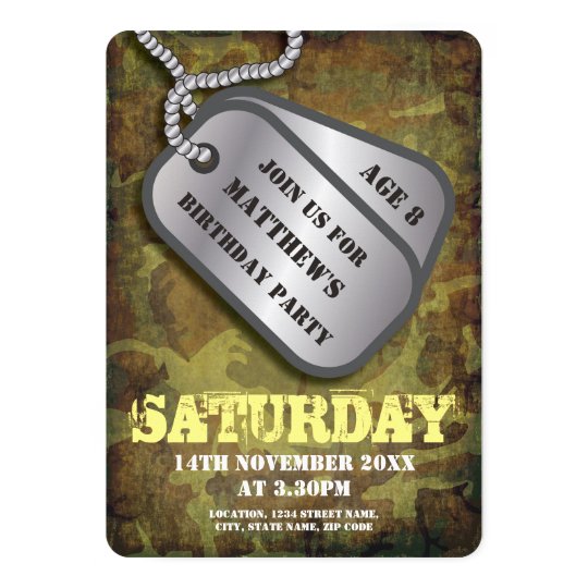 Dog Tag Birthday Invitations 9