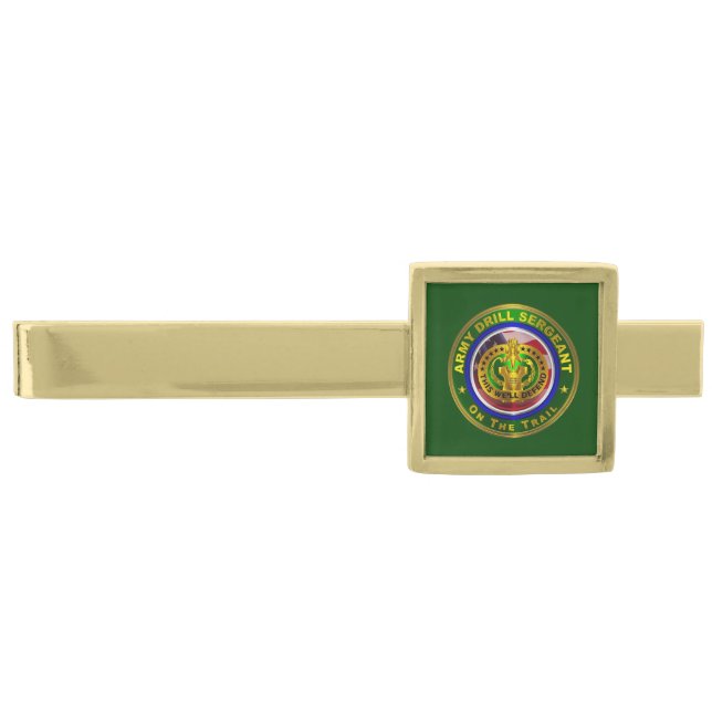 Army Drill Sergeant  Gold Finish Tie Bar (Front)
