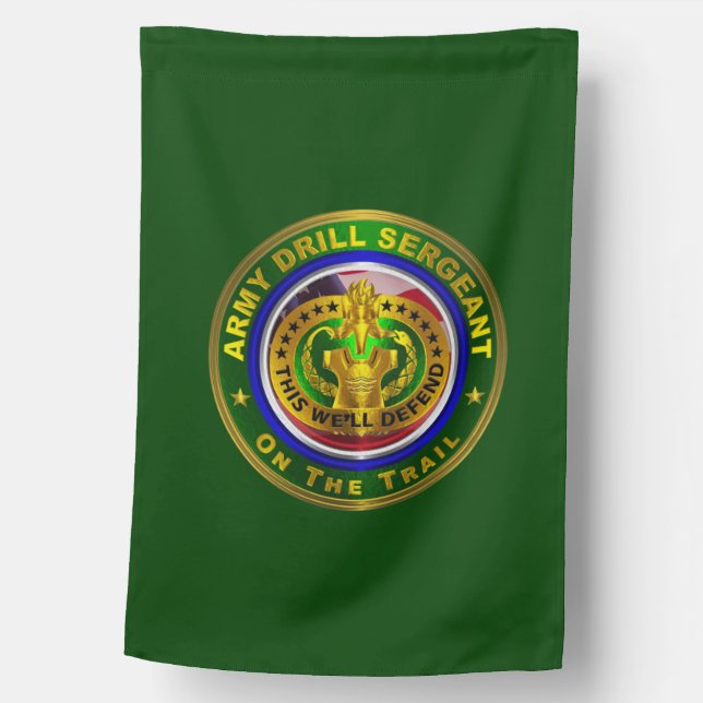 Army Drill Sergeant  House Flag (Front)