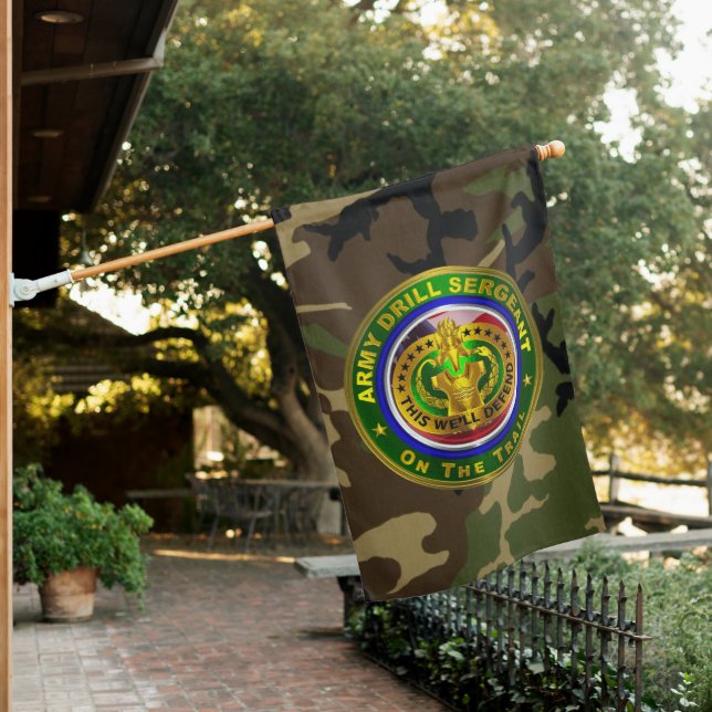Army Drill Sergeant  House Flag (In SItu)