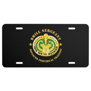 Army - Drill Sgt Badge - Advanced Individual Train License Plate