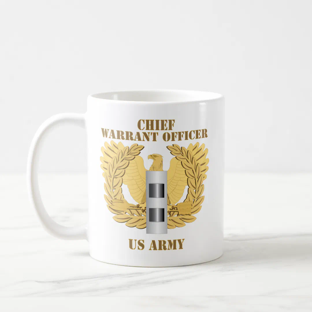 Army - Emblem - Warrant Officer - CW2 Coffee Mug (Left)