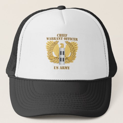 Army _ Emblem _ Warrant Officer _ CW2 Trucker Hat