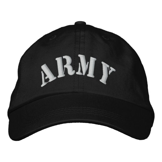 ARMY EMBROIDERED BASEBALL HAT (Front)