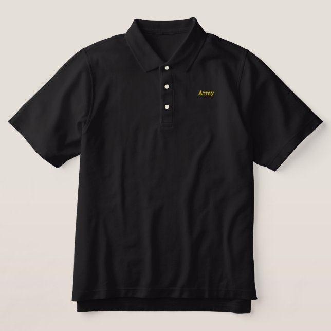Army Embroidered Polo Shirt (Design Front)