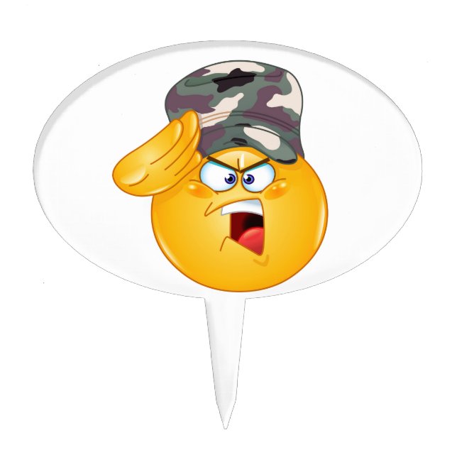 army emoji cake topper (Front)