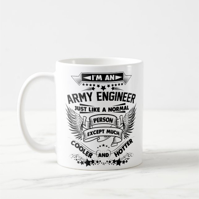 Army Engineer Mug Funny Gift Coffee Cup for Mom Da (Left)