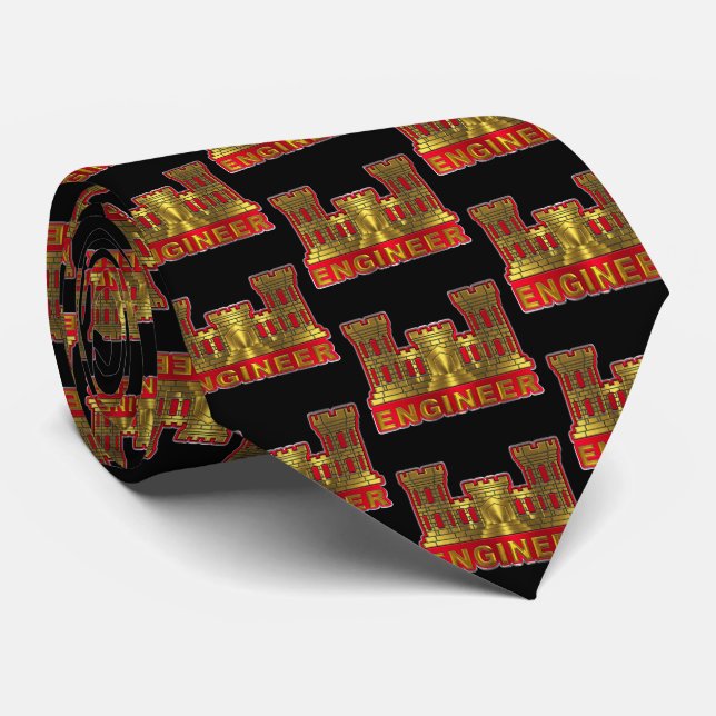 Army Engineer Neck Tie (Rolled)