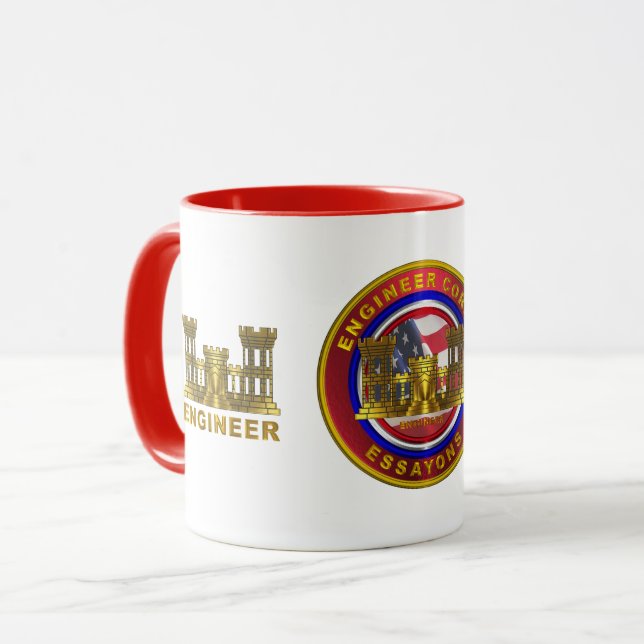 Army Engineer Soldier and Veteran   Mug (Front Left)