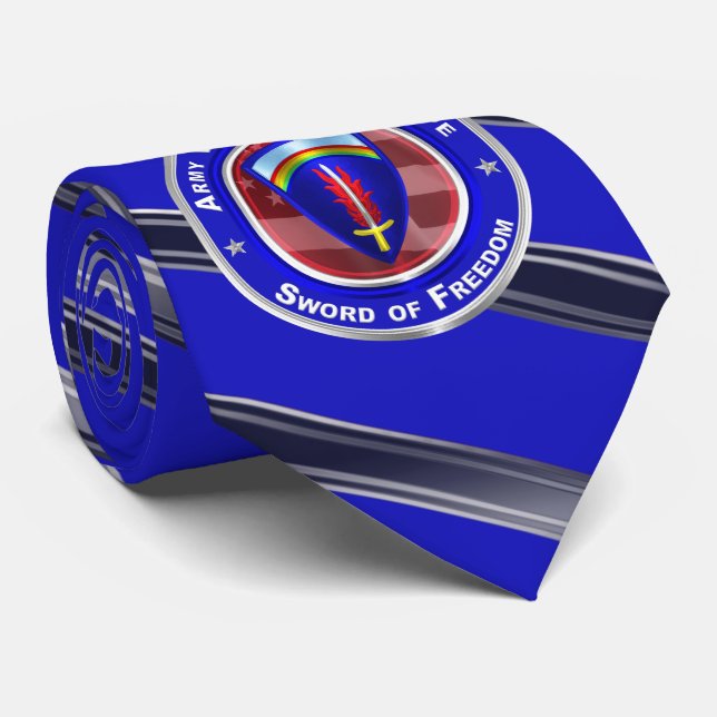 Army Europe Headquarters Army Veteran USAREUR  Neck Tie (Rolled)