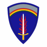 Army Europe USAREUR Insignia Cutout<br><div class="desc">Army Europe USAREUR insignia. Great gift for veteran, gift for soldier and an awesome patriotic gift idea. Visit our store to find more great Military mearch and gifts! Cool Army Europe patch!</div>