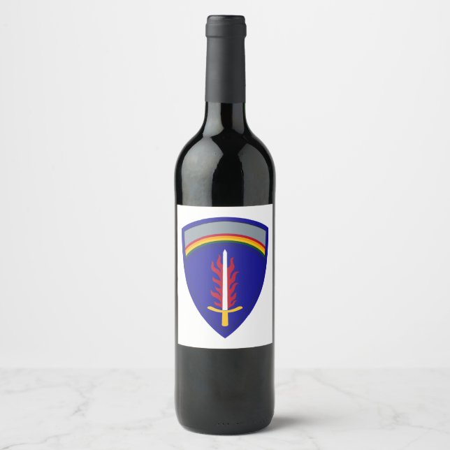 Army Europe USAREUR Insignia Wine Label (Front)