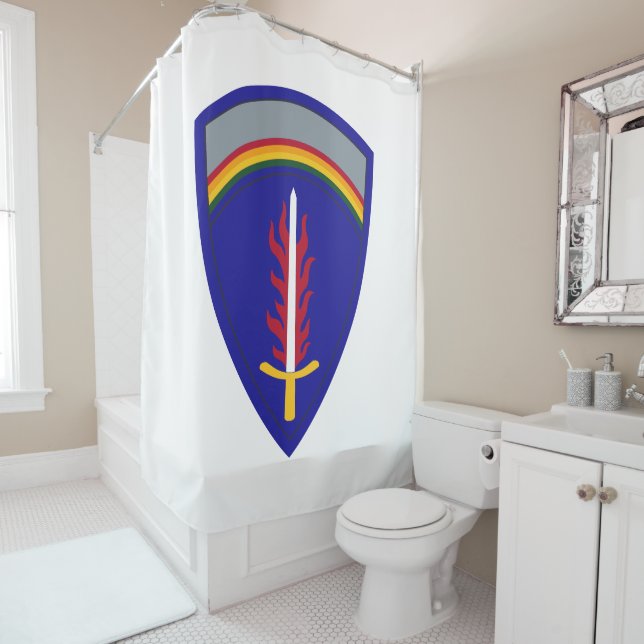 Army Europe USAREUR Shower Curtain (In Situ)