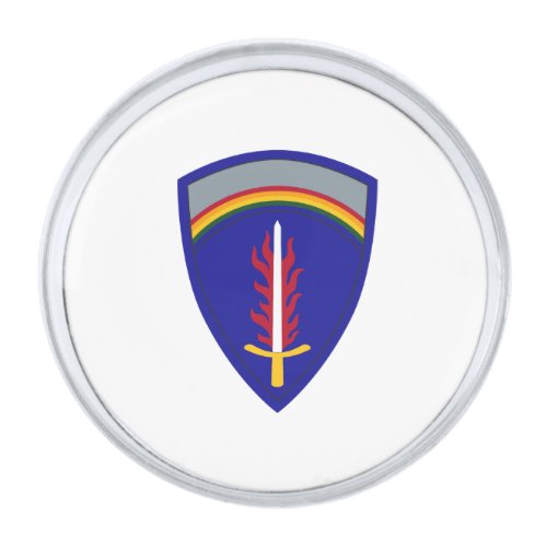 Army Europe USAREUR Silver Finish Lapel Pin