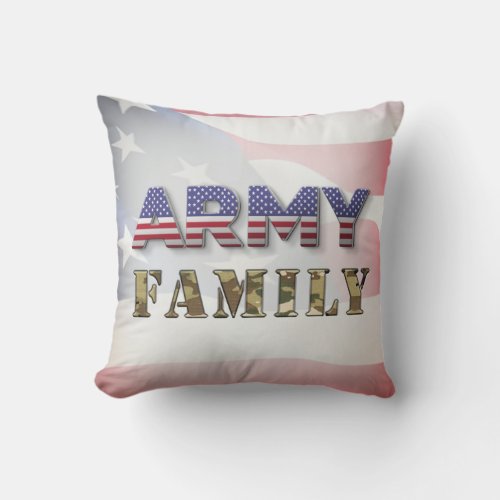 Army Family  Throw Pillow