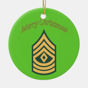 Army First Sergeant Christmas Ornament