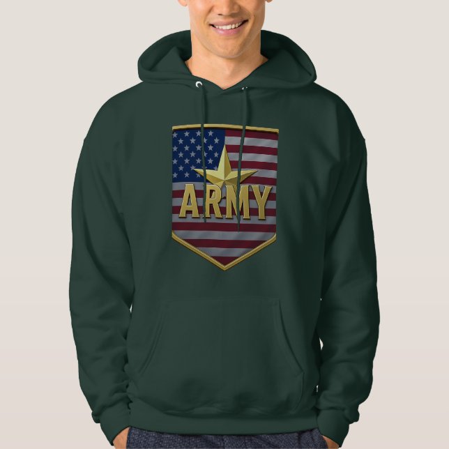 Army Flag Shield Hoodie (Front)