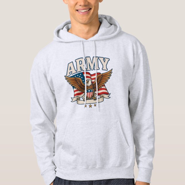 Army Flag Shield Hoodie (Front)