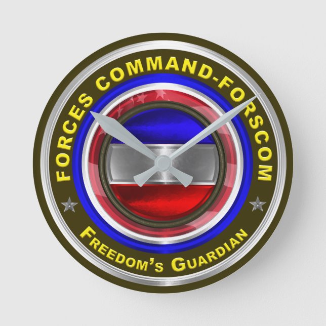 Army Forces Command-FORSCOM Keepsake Round Clock (Front)
