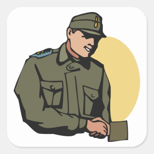 Army General Square Sticker