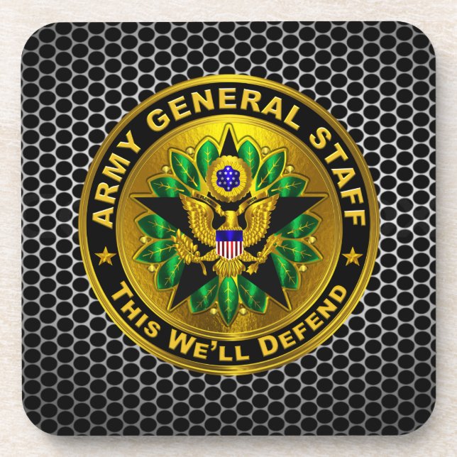 Army General Staff Badge  Beverage Coaster (Front)