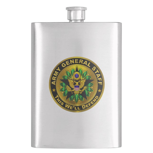 Army General Staff Badge  Flask (Front)