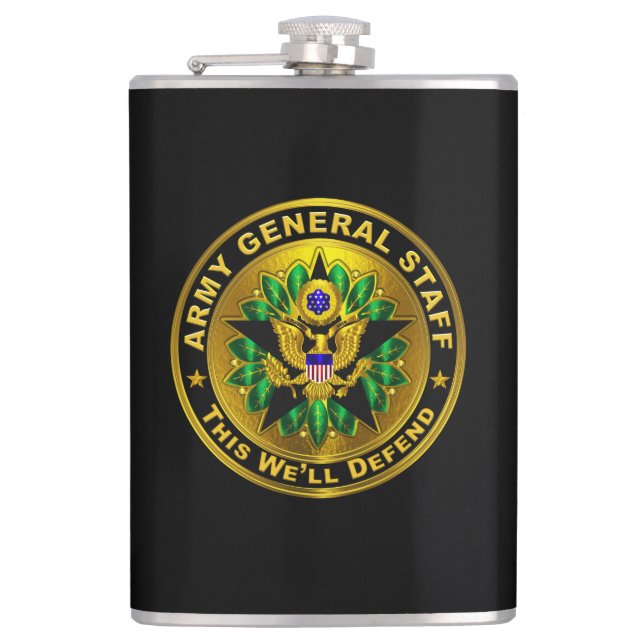 Army General Staff Badge  Flask (Front)