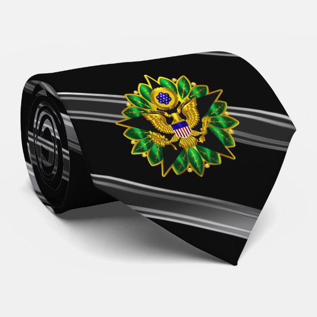 Army General Staff Badge  Neck Tie (Rolled)