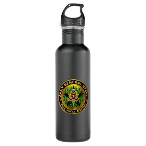 Army General Staff Badge  Stainless Steel Water Bottle