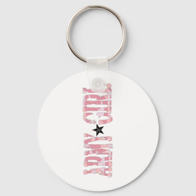 army girl pink keychain (Front)