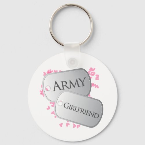 Army Girlfriend Dog Tags Keychain