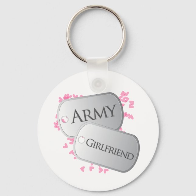Army Girlfriend Dog Tags Keychain (Front)