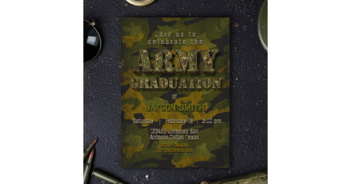 Army Graduation- Military - Soldier Invitation | Zazzle