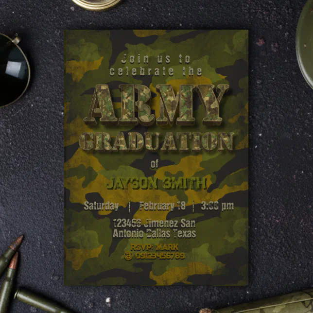 Army Graduation- Military - Soldier Invitation | Zazzle
