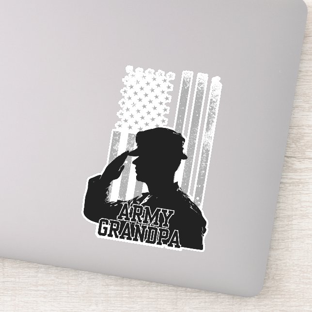 Army Grandpa Sticker (Detail)