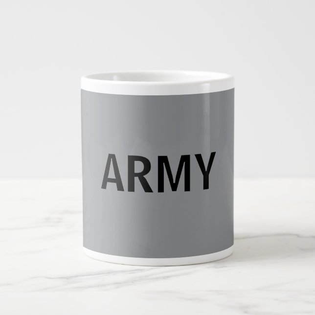 Army gray giant coffee mug (Front)