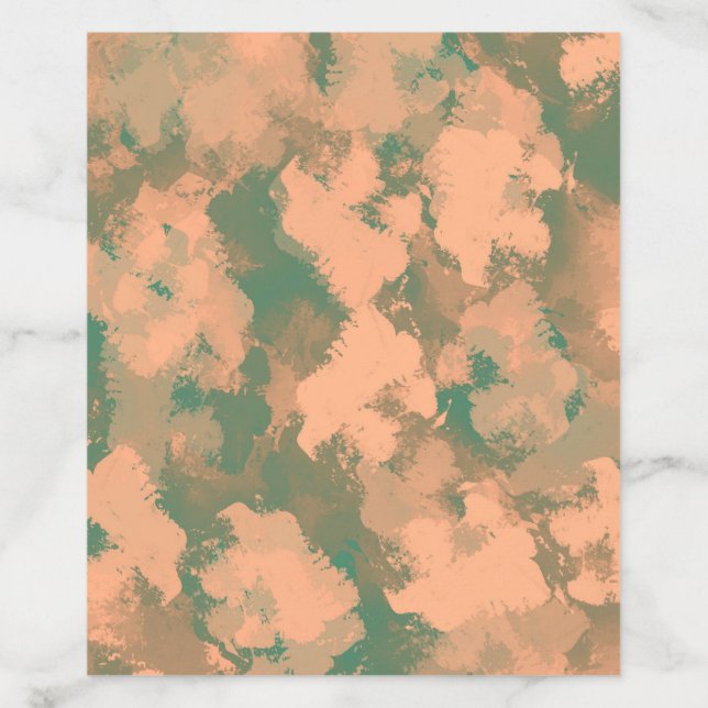 Army Green Abstract Floral Envelope Liner (Design)