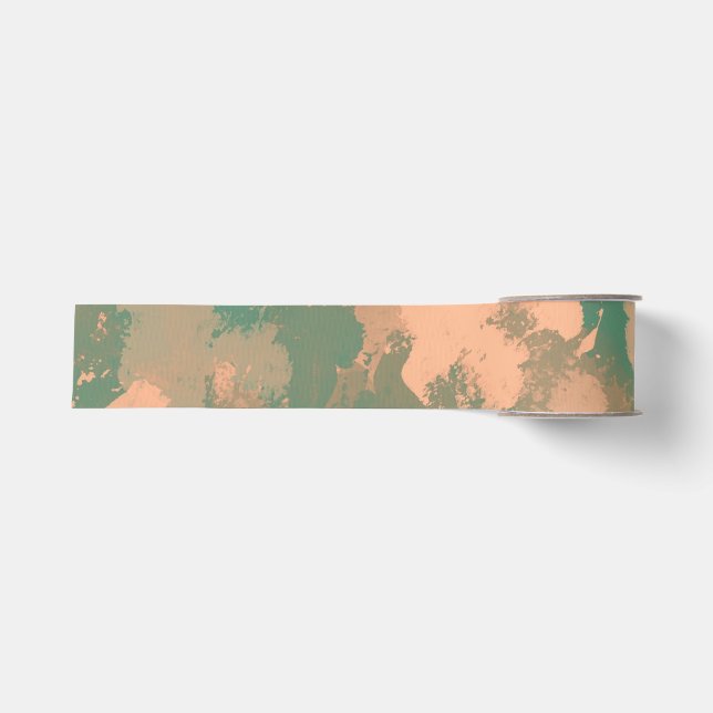 Army Green Abstract Floral Party Ribbon (Front)