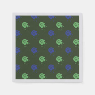 Army Green & Blue Paintball Party Napkins