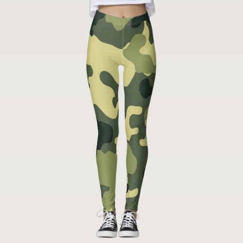 Army Green Camo Leggings