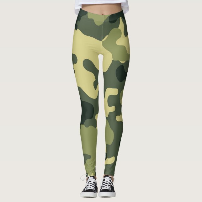 Army Green Camo Leggings (Front)