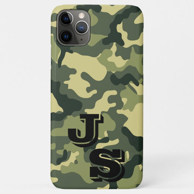 Army Green Camouflage Pattern  iPhone 11 Pro Max C Case-Mate iPhone Case (Back)