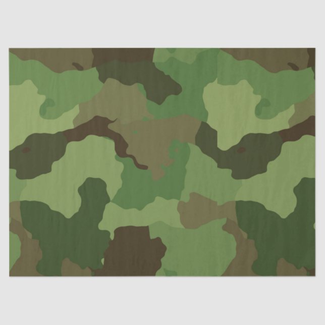 Army Green Camouflage Tissue Paper (Front)