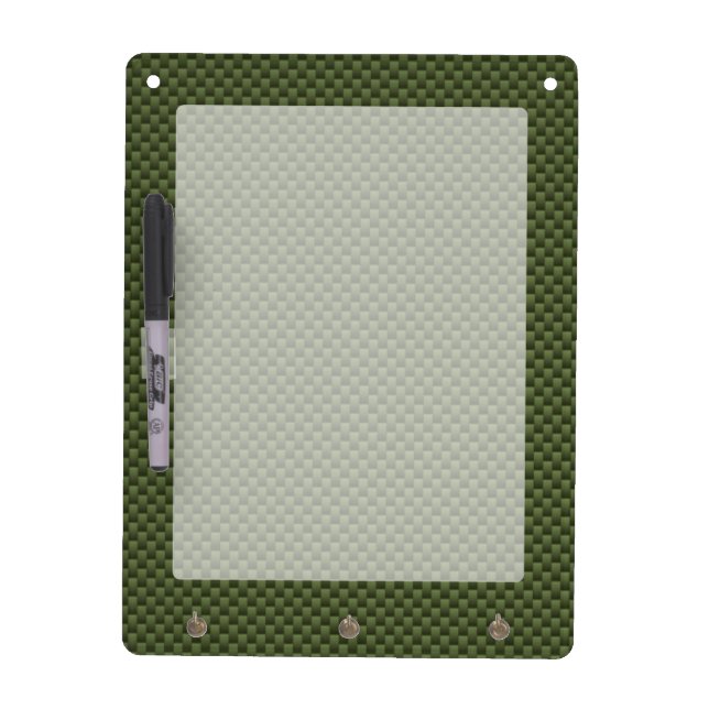 Army Green Carbon Fiber Print Dry Erase Board (Front)