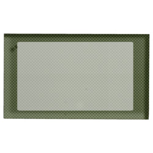 Army Green Carbon Fiber Print Table Number Holder