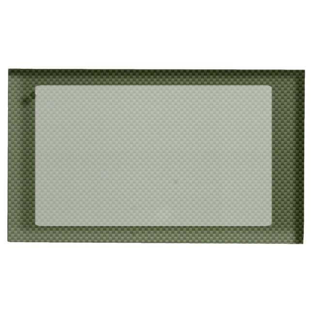 Army Green Carbon Fiber Print Table Number Holder (Front)