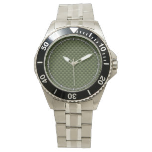 Army Green Carbon Fiber Print Watch